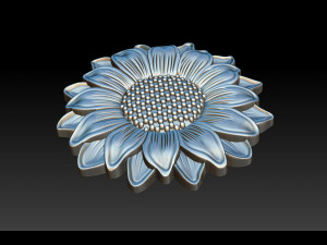 sunflower pendant jewelry 3D-printmodel
