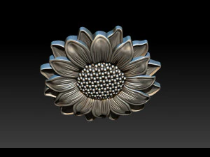 Sunflower pendant jewelry 3D Print Model