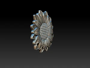 Sunflower pendant jewelry 3D Print Model