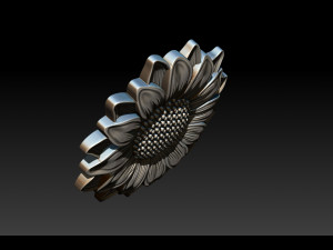 sunflower pendant jewelry 3D-printmodel