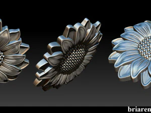 Sunflower pendant jewelry 3D Print Model