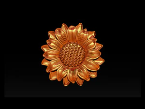 Sunflower pendant jewelry 3D Print Model