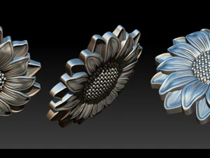 Sunflower pendant jewelry 3D Print Model