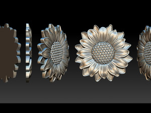 sunflower pendant jewelry 3D-printmodel