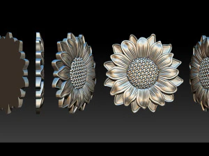 Sunflower pendant jewelry 3D Print Model