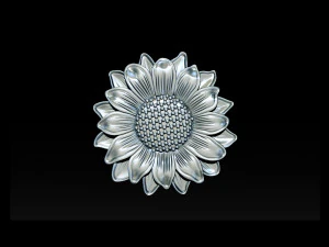 Sunflower pendant jewelry 3D Print Model