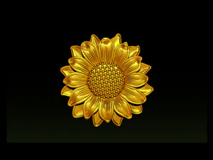Sunflower pendant jewelry 3D Print Model