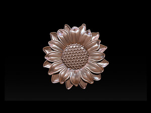sunflower pendant jewelry 3D-printmodel