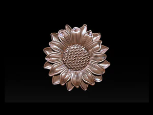 Sunflower pendant jewelry 3D Print Model