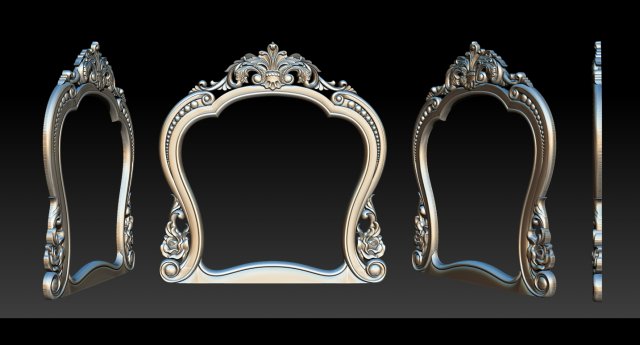 classical carved frame 3Dプリントモデル .c4d .max .obj .3ds .fbx .stl .blend 