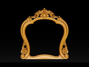 classical carved frame 3Dプリントモデル