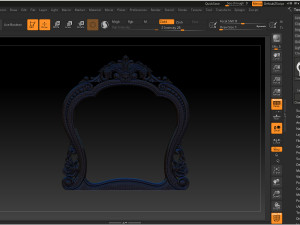classical carved frame 3Dプリントモデル