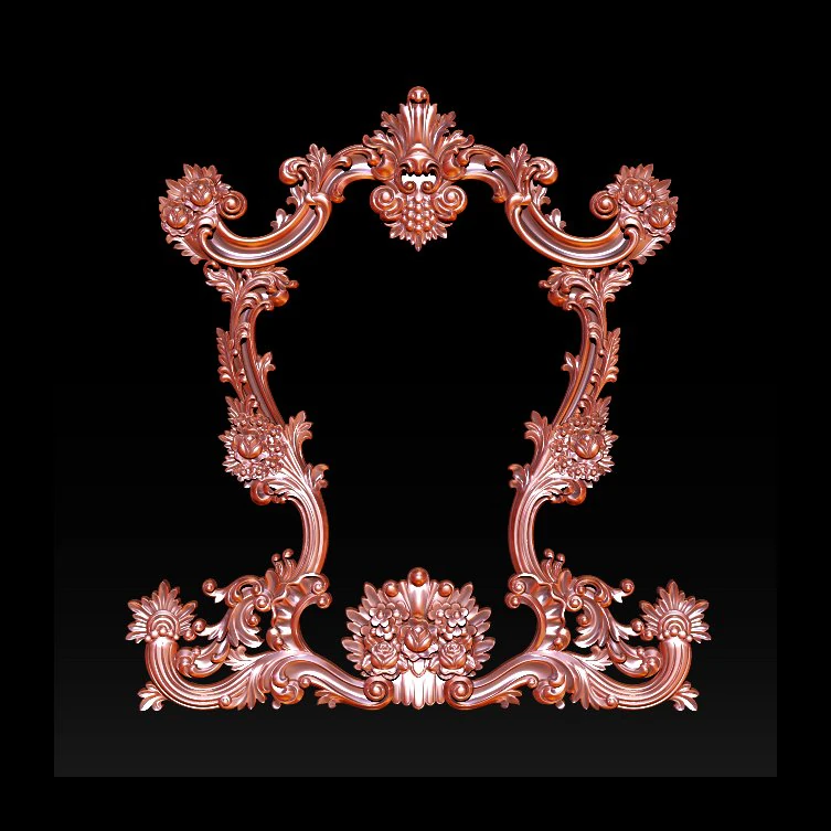 classical carved frame 3D Print Model .c4d .max .obj .3ds .fbx .stl .blend 
