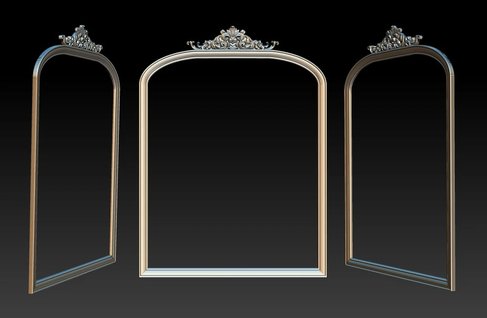 classical carved frame 3D Print Model .c4d .max .obj .3ds .fbx .stl .blend 