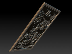 mural landscape wood carving file stl obj and ztl for cnc 3D Print Model