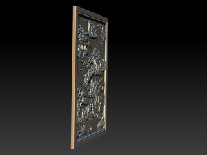 mural landscape wood carving file stl obj and ztl for cnc 3D Print Model