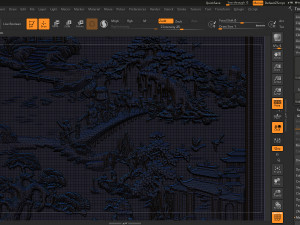 mural landscape wood carving file stl obj and ztl for cnc 3D Print Model