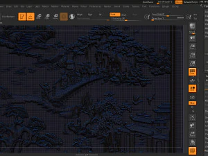 mural landscape wood carving file stl obj and ztl for cnc 3D Print Model
