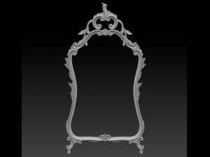 framed wall-mounted mirror 3D-printmodel