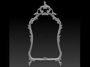framed wall-mounted mirror 3D Print Model