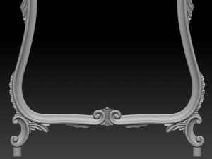 framed wall-mounted mirror 3D-printmodel