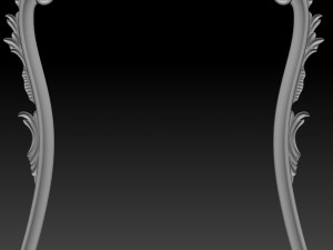 framed wall-mounted mirror 3D-printmodel