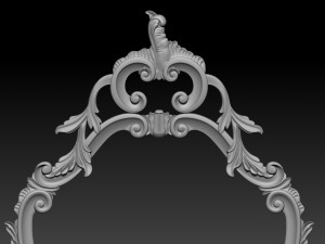 framed wall-mounted mirror 3D-printmodel