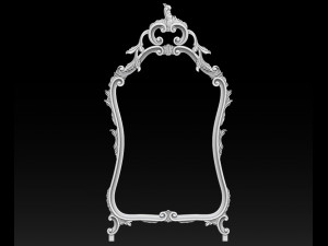 framed wall-mounted mirror 3D-printmodel