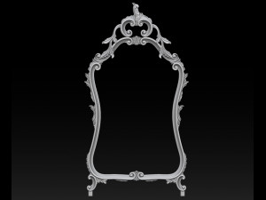framed wall-mounted mirror 3D-printmodel