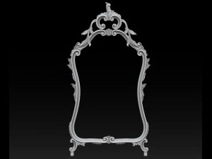 framed wall-mounted mirror 3D Print Model