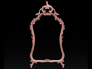 framed wall-mounted mirror 3D-printmodel