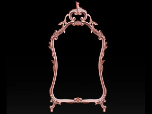 framed wall-mounted mirror 3D Print Model