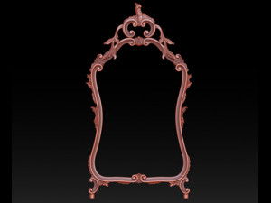 framed wall-mounted mirror 3D-printmodel
