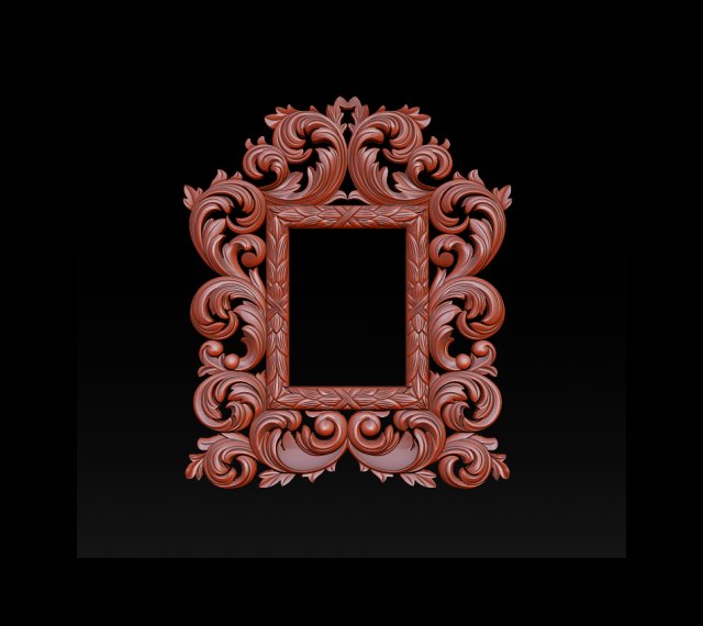 Classic mirror frame Model Cetak 3D .c4d .max .obj .3ds .fbx .stl .blend 