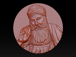 Guru Nanak for CNC Router 3D Print Model