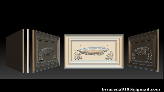 Wood Carving STL Arowana Model for CNC Router Model Cetak 3D .c4d .max .obj .3ds .fbx .stl .blend 