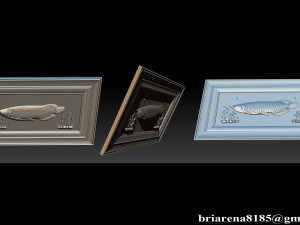 Wood Carving STL Arowana Model for CNC Router Model Cetak 3D