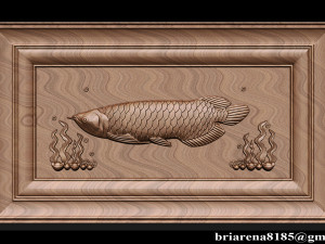 Wood Carving STL Arowana Model for CNC Router Model Cetak 3D