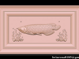 Wood Carving STL Arowana Model for CNC Router Model Cetak 3D
