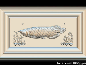 Wood Carving STL Arowana Model for CNC Router Model Cetak 3D