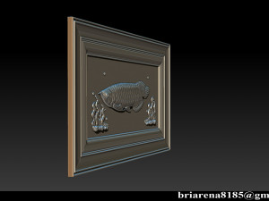 Wood Carving STL Arowana Model for CNC Router Model Cetak 3D