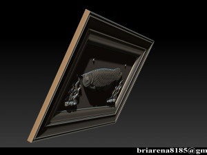 Wood Carving STL Arowana Model for CNC Router Model Cetak 3D