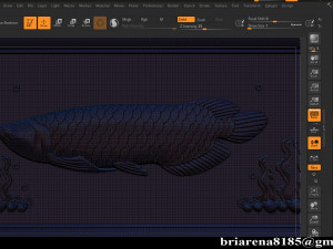 Wood Carving STL Arowana Model for CNC Router Model Cetak 3D
