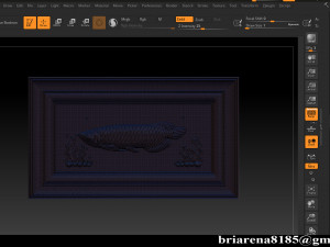 Wood Carving STL Arowana Model for CNC Router Model Cetak 3D