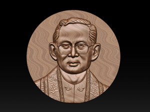 Thailand King Bhumibol 3D Print Model