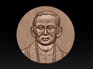Thailand King Bhumibol 3D Print Model