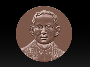 Thailand King Bhumibol 3D Print Model