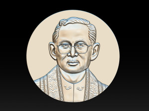 Thailand King Bhumibol 3D Print Model