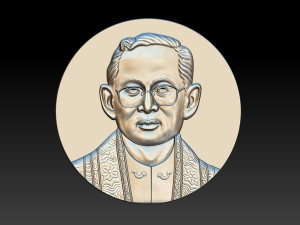 Thailand King Bhumibol 3D Print Model
