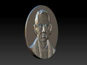 Thailand King Bhumibol 3D Print Model